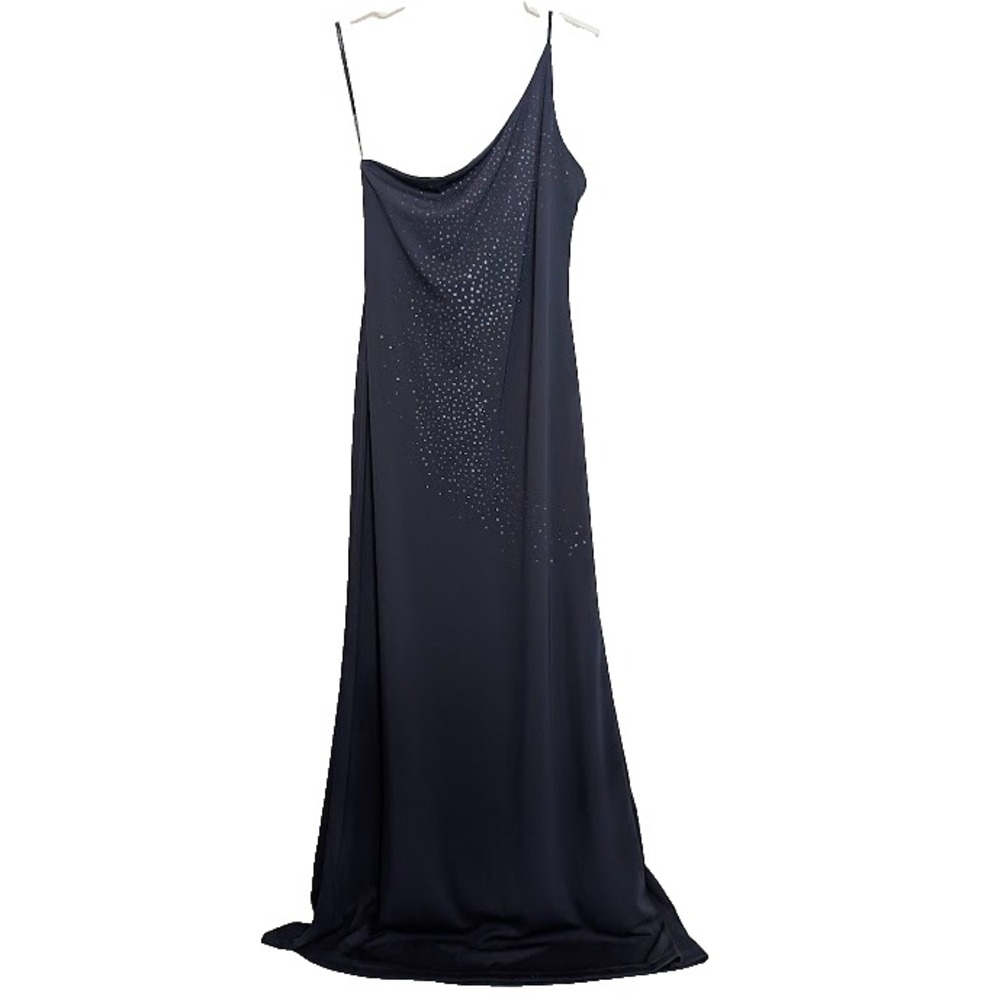 VTG Rampage Womens Y2K 90s Maxi Whimsigoth Dress Size Large Glitter Blue
